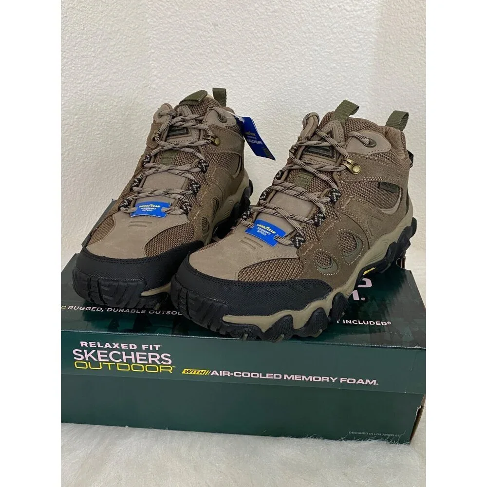 Skechers Mens 9.5  Xanner-Ridge Outdoor Hiking Boots Air-Cooled Memory Foam